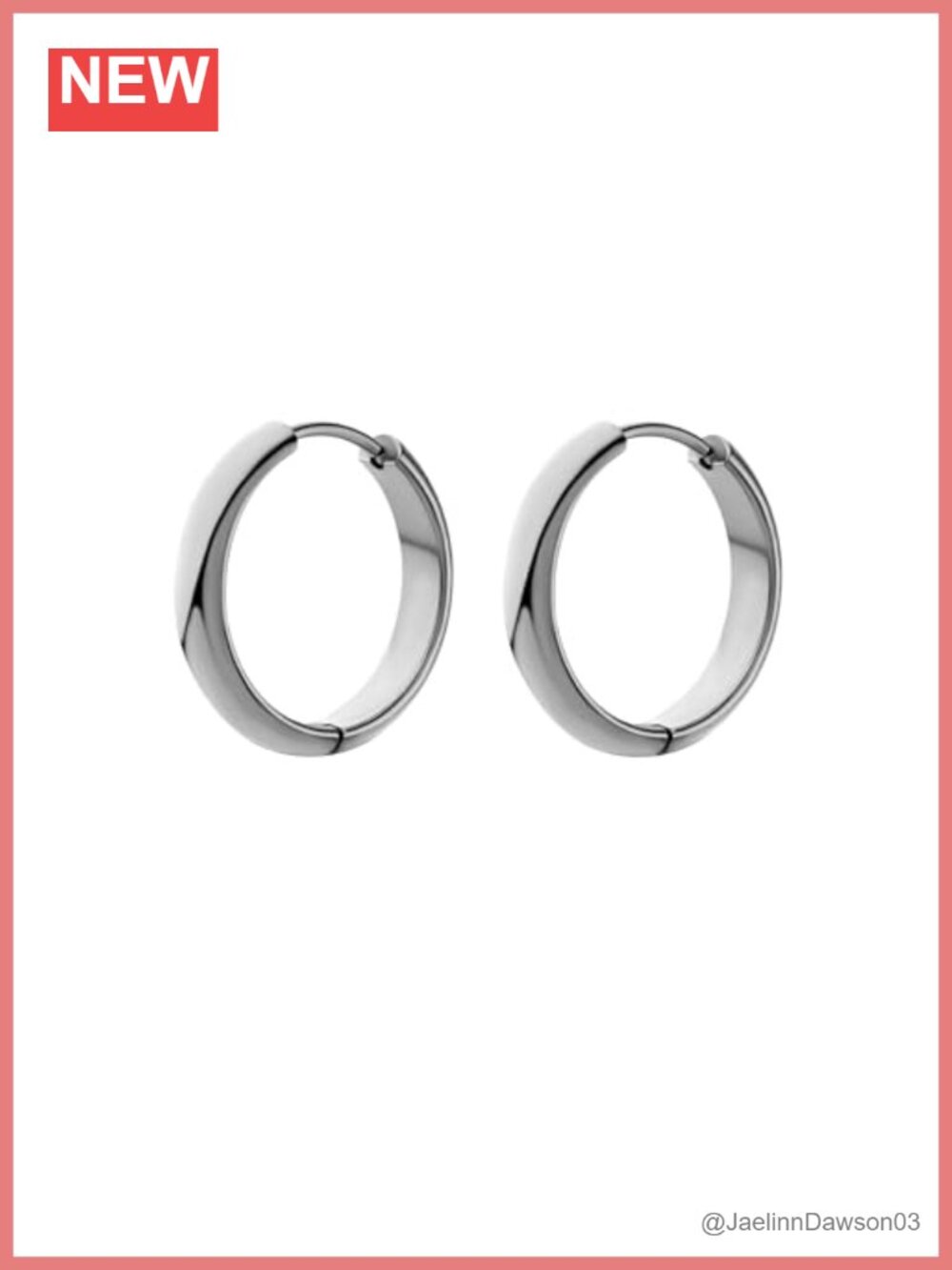 Gold Plated Stainless Steel Hoop Earrings Witchy Statement 16mm